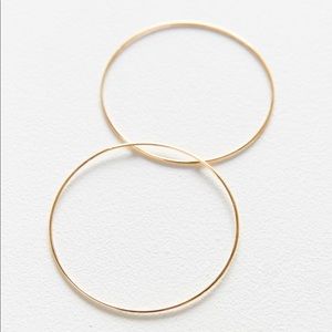 18K Gold + Silver Plated Basic Hoop Earrings